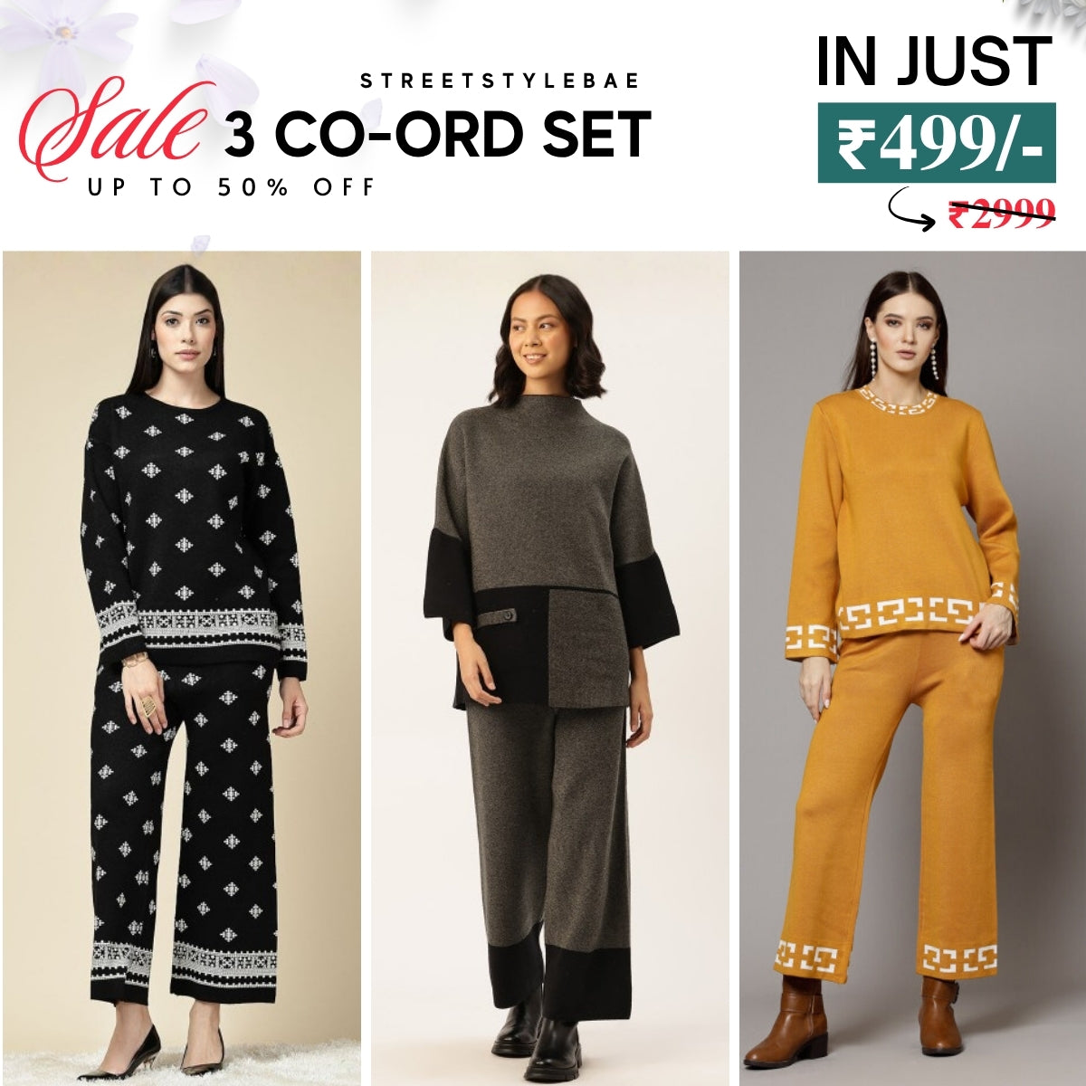Winter Warmth Trio | Stylish 3-Piece Women’s Co-Ord Set | WC-10