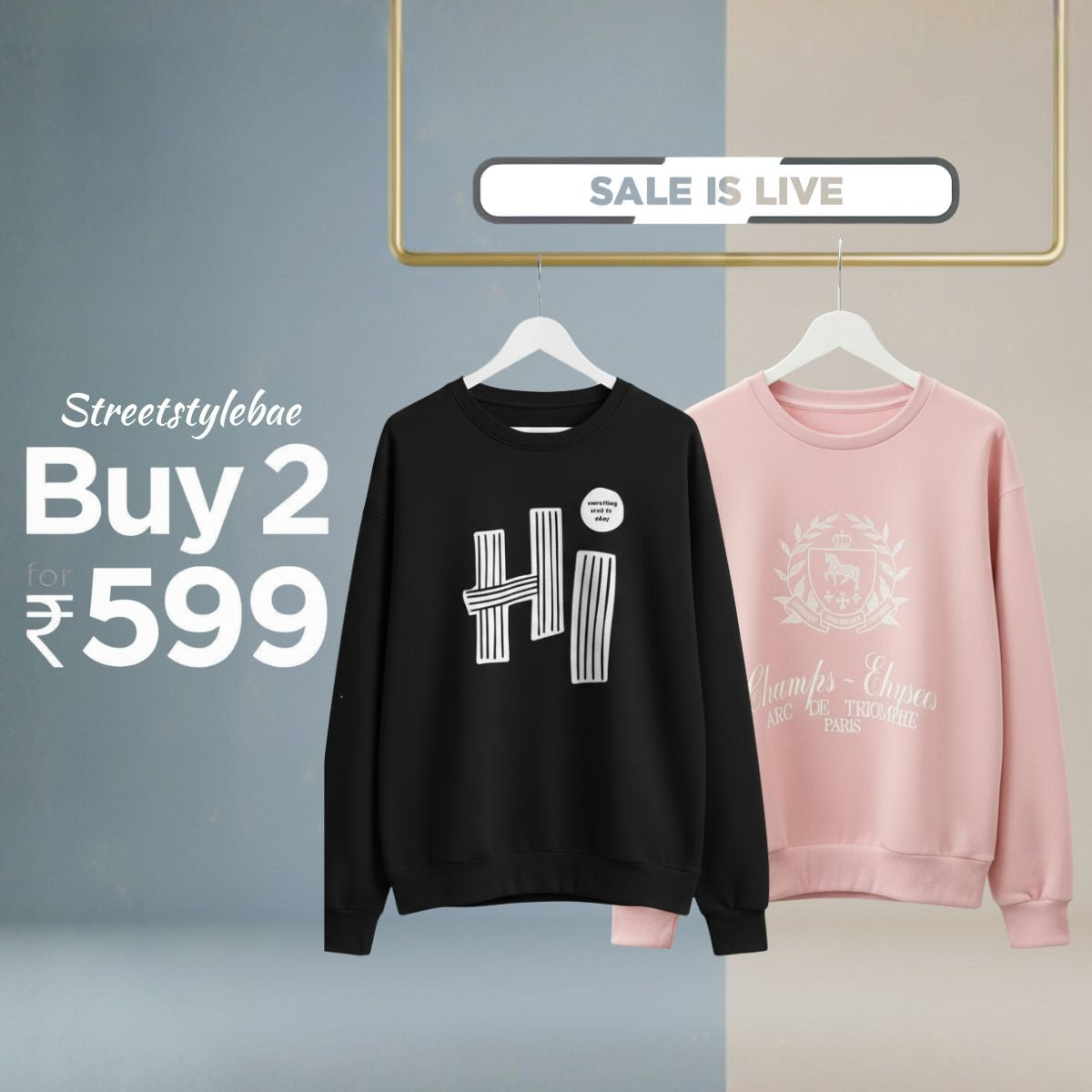 Combo of 2 Women's Cozy Sweatshirts | Stylish Winter Pack | SS-03