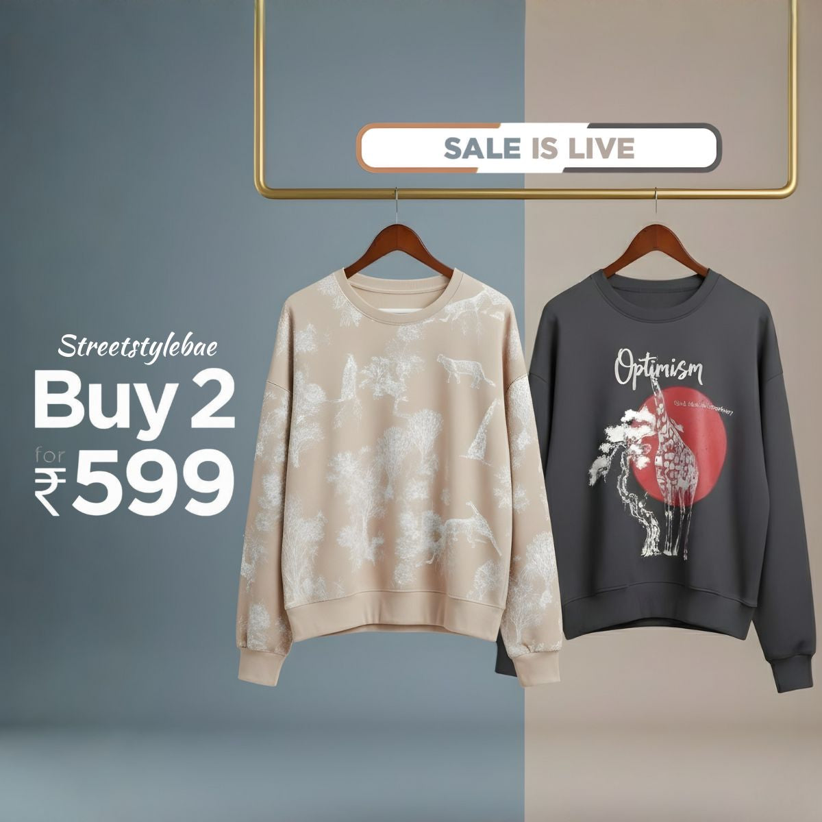 Combo of 2 Women's Cozy Sweatshirts | Stylish Winter Pack | SS-05