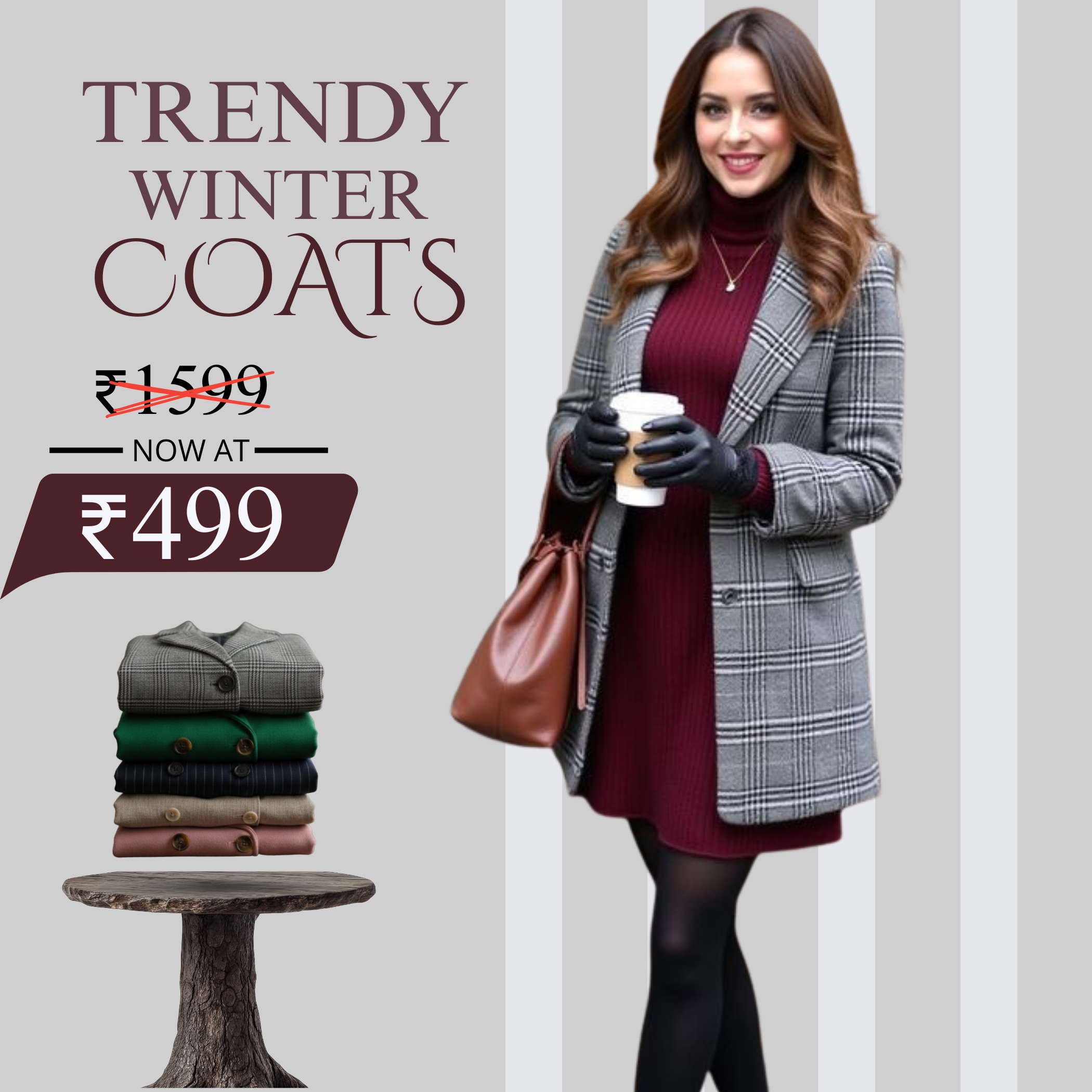 The City Chic Plaid Coat - WTC006