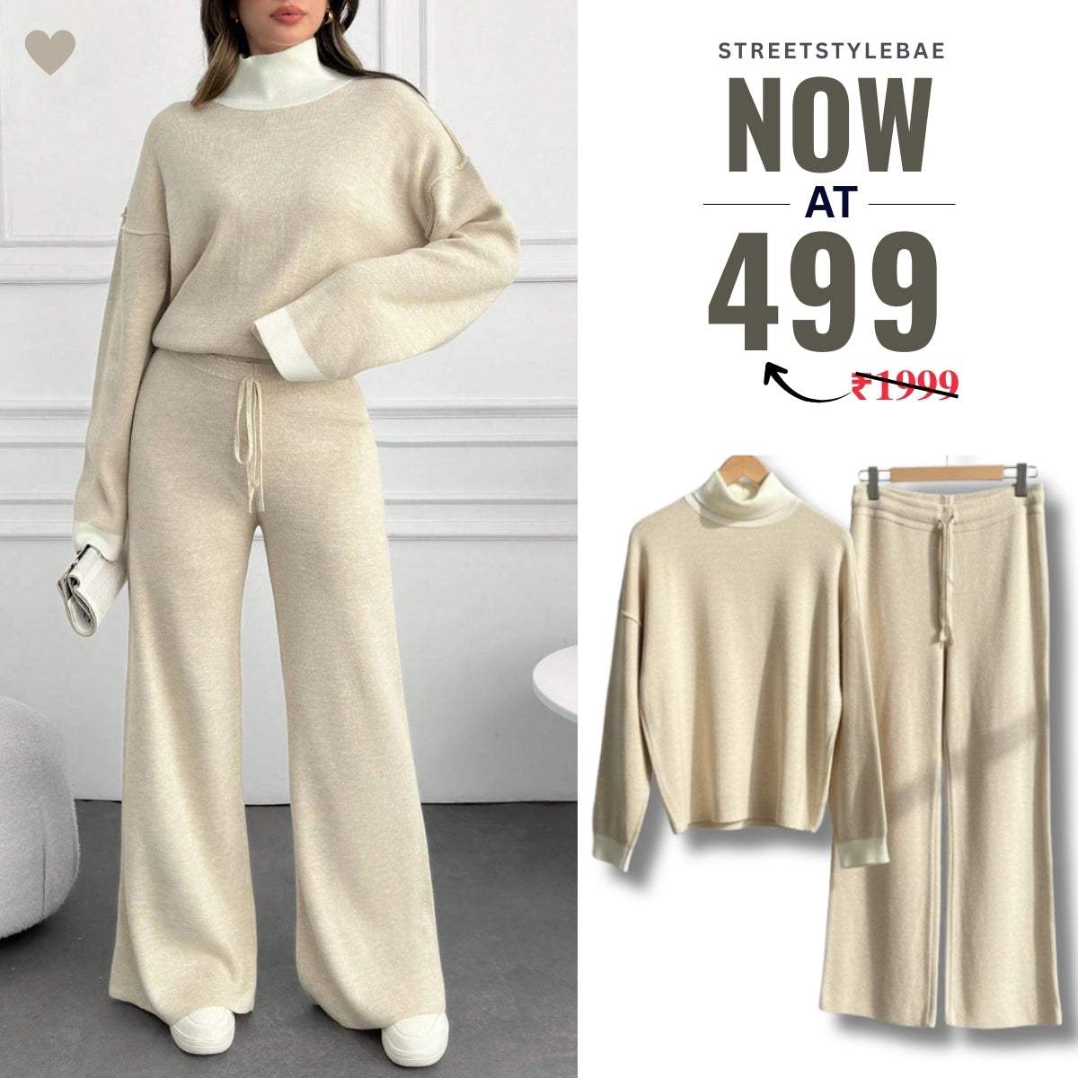 Winter Warmth , Hot Style Co-ords | Beige | CSS-36