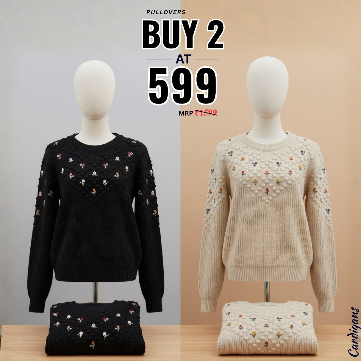 Pack of 2 Premium Pullover Sweaters - Comfortable & Trendy | PS-05