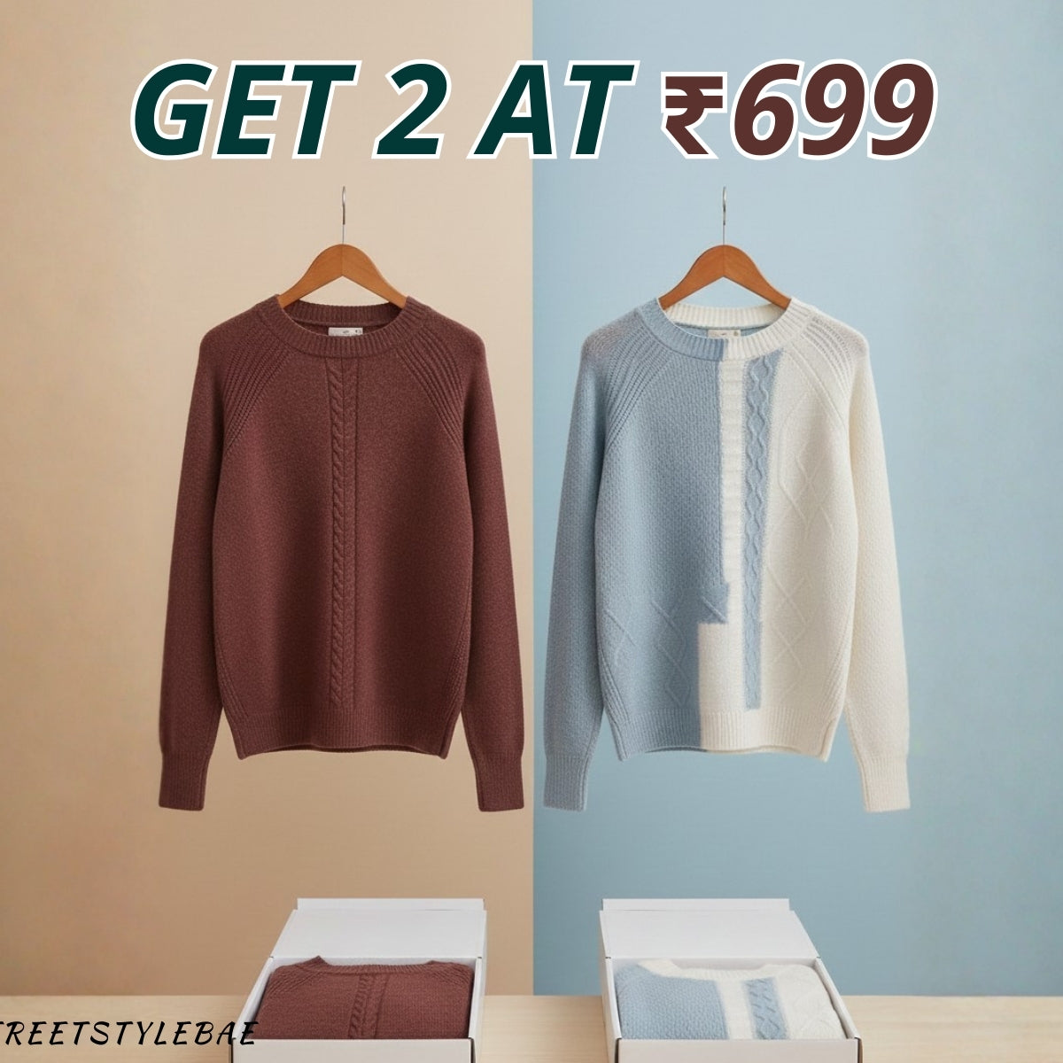 Lightweight Cozy Combo Sweaters for Women |CCS-008