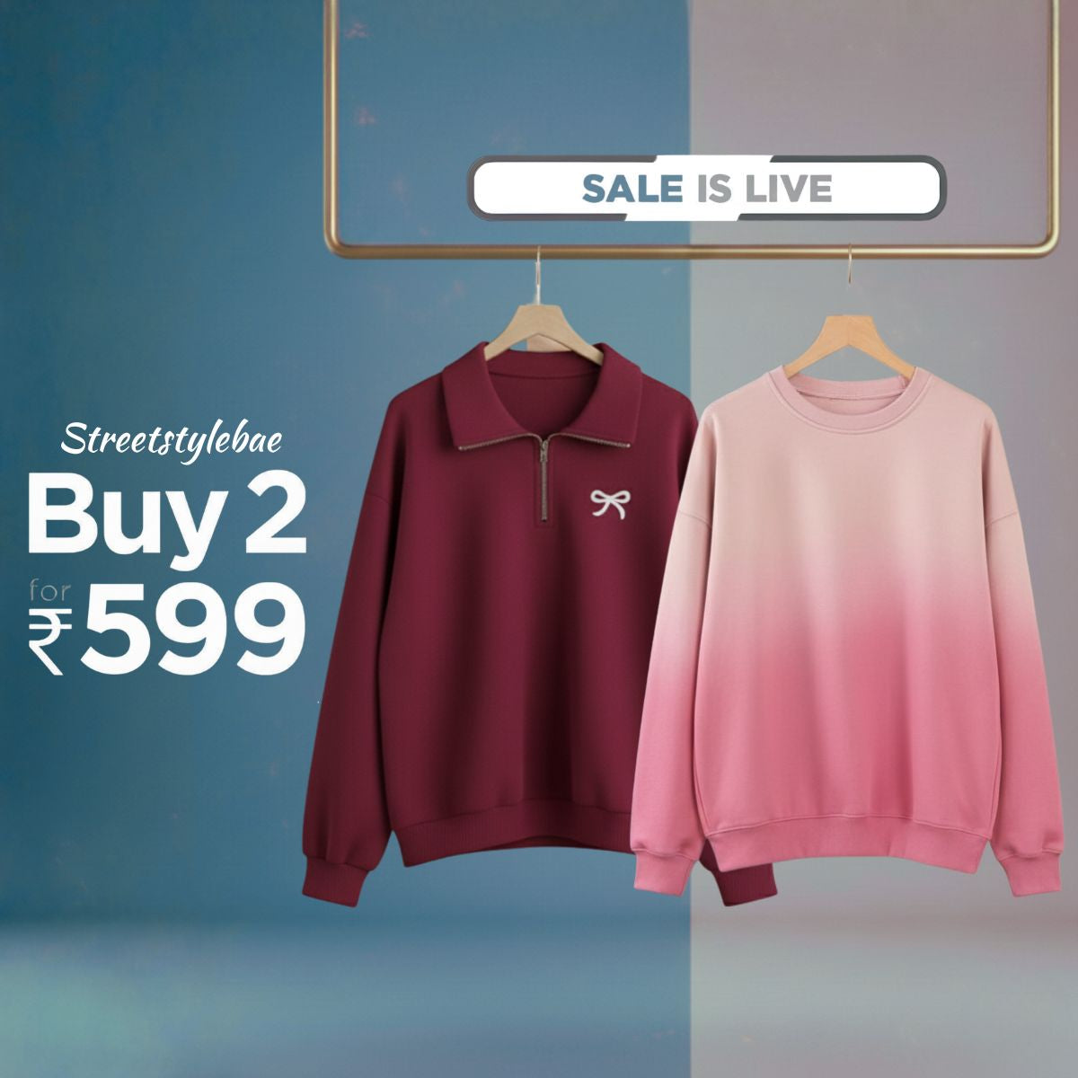 Combo of 2 Women's Cozy Sweatshirts | Stylish Winter Pack | SS-10