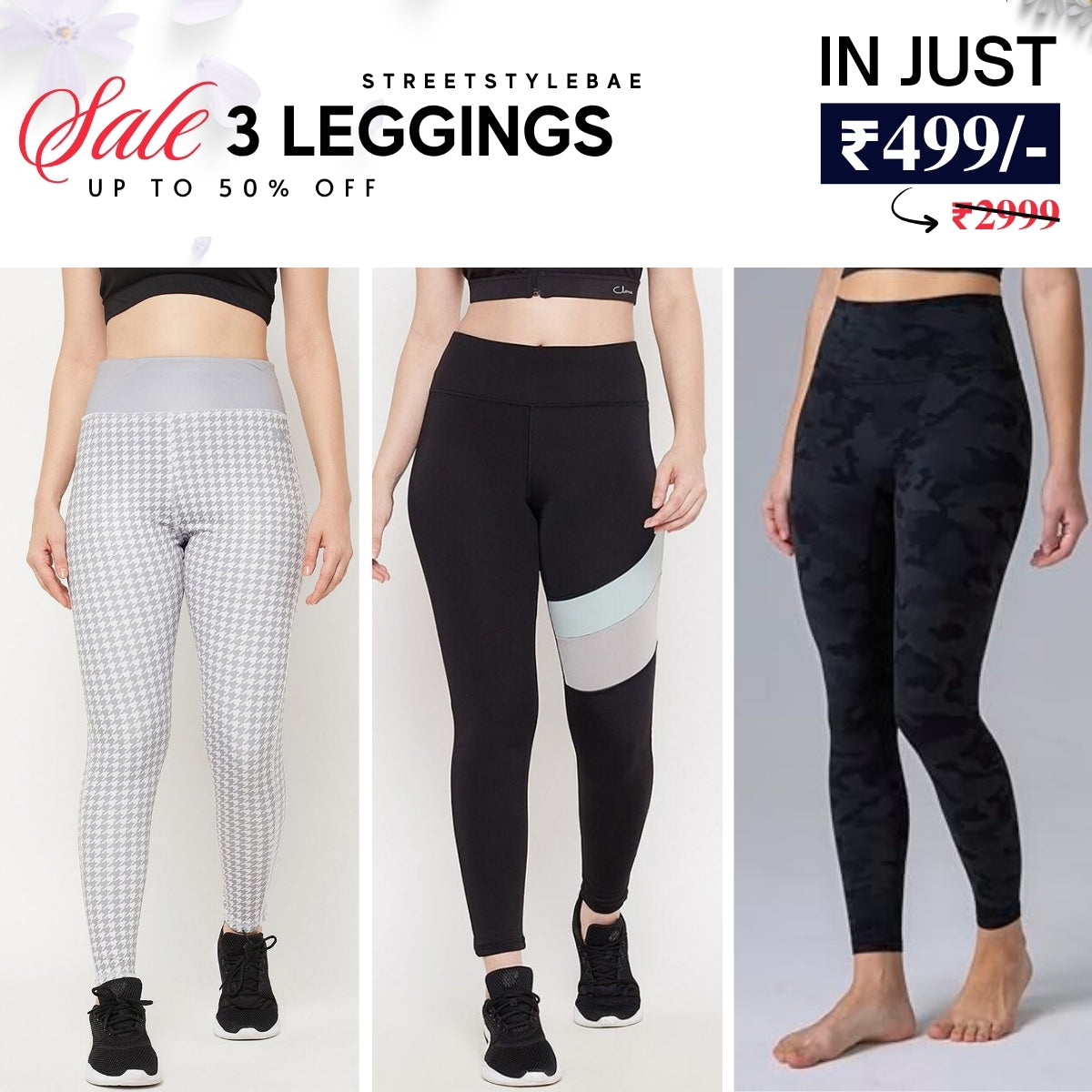3-Pack Women's Leggings Combo - Comfortable & Stylish Bottoms | WL-01