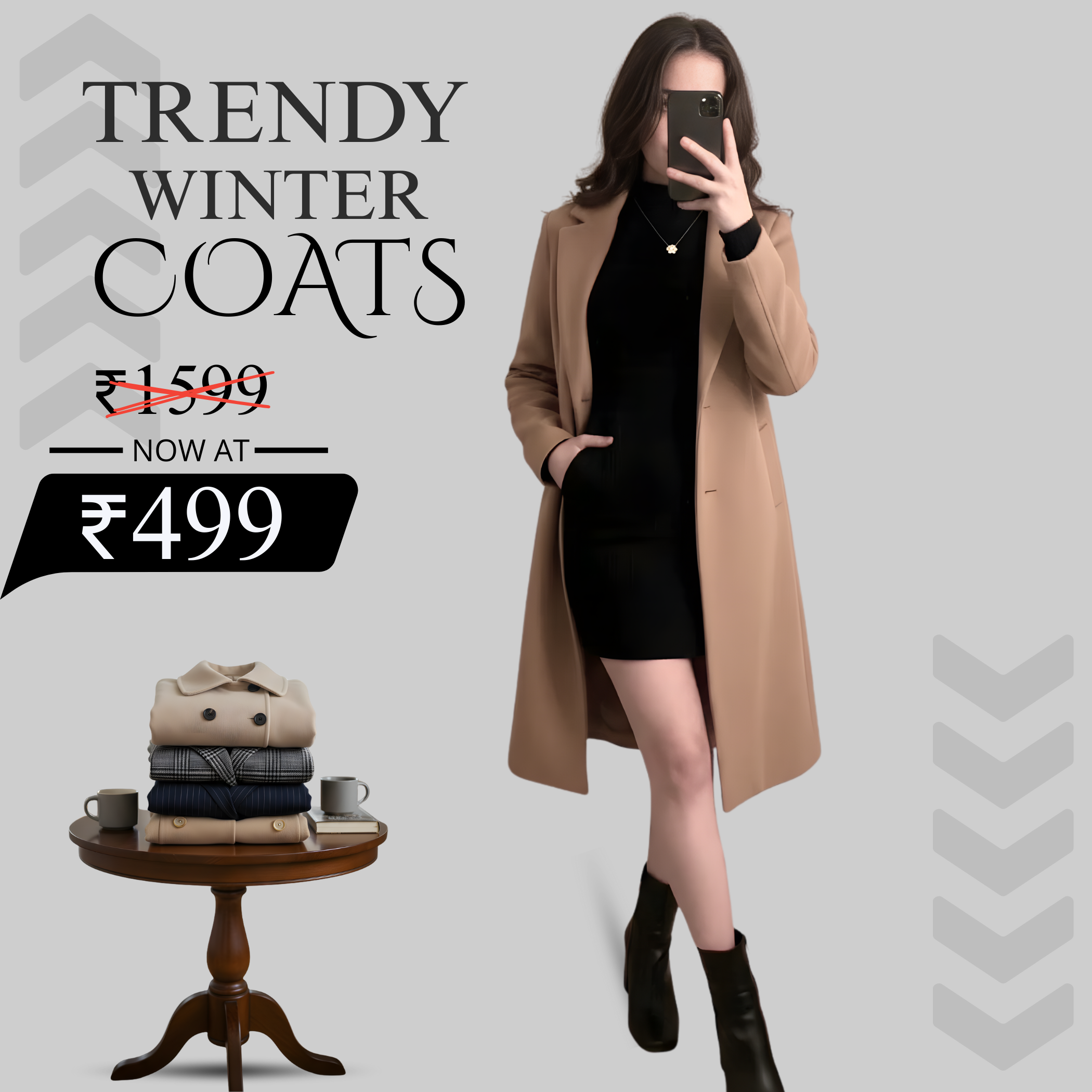 The Essential Minimalist Camel Coat -WTC0016