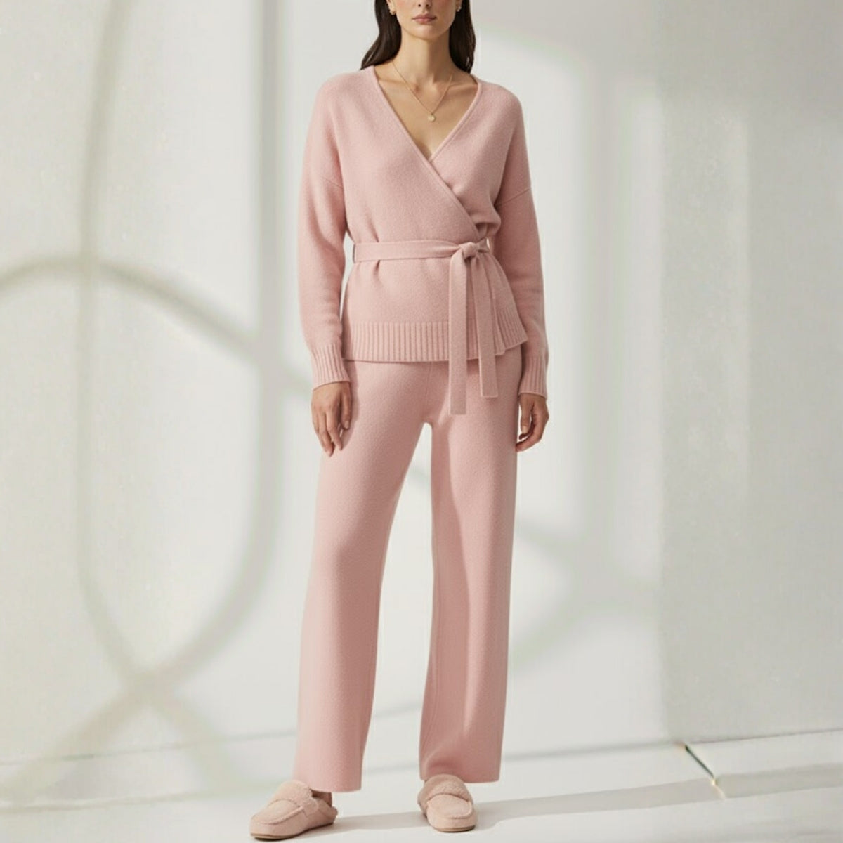 Winter Warmth , Hot Style Crop Co-ords | Baby-Pink | CSS-39