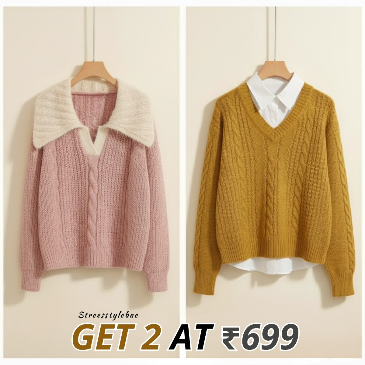 Lightweight Cozy Combo Sweaters for Women |CCS-015