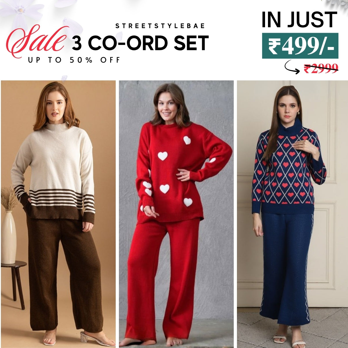 Winter Warmth Trio | Stylish 3-Piece Women’s Co-Ord Set | WC-02