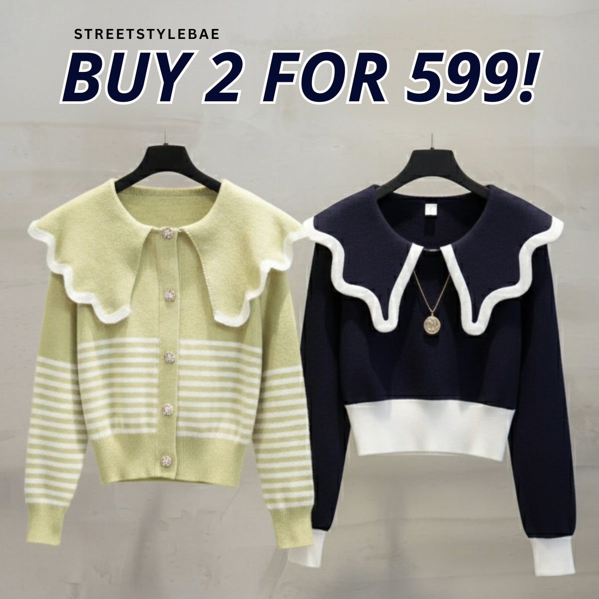 2 Pack Winter Cardigan Set – Lightweight & Warm |CR-02