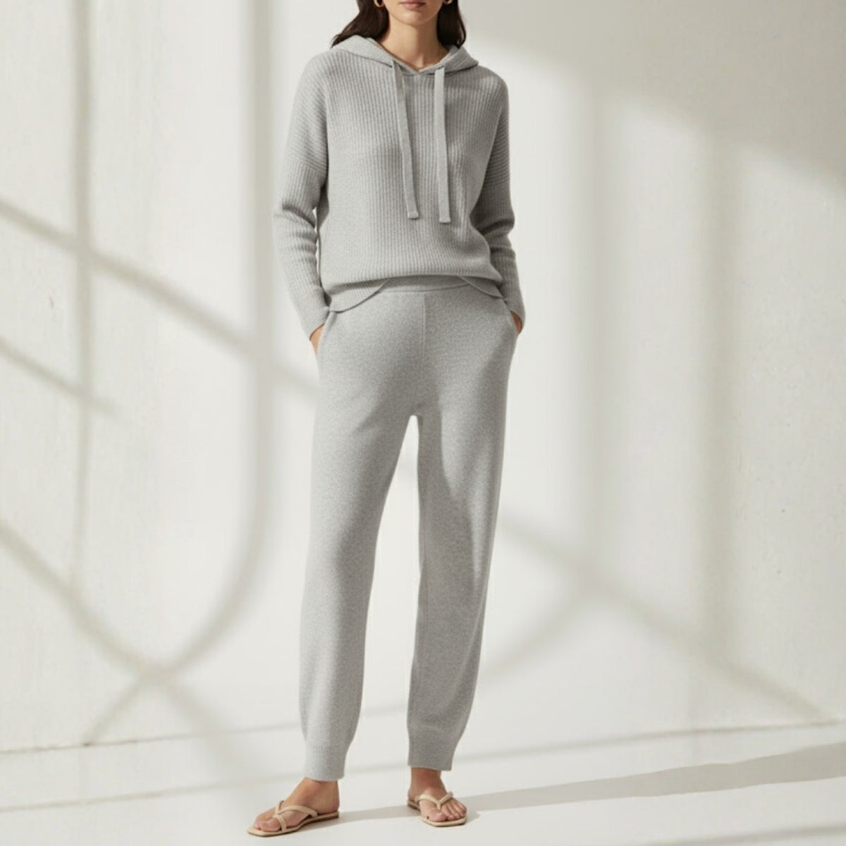 Winter Warmth , Hot Style Crop Co-ords | Gray | CSS-41