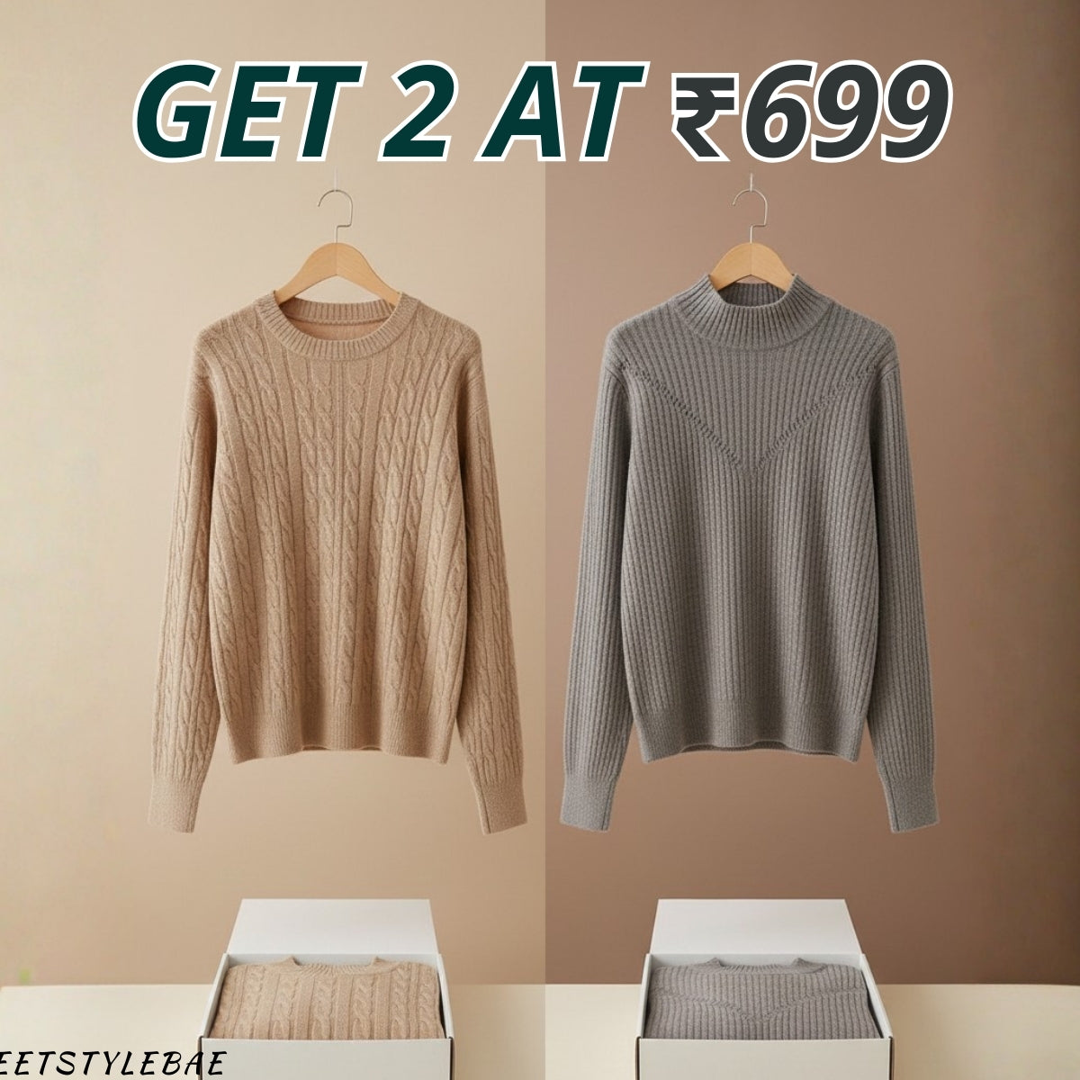 Lightweight Cozy Combo Sweaters for Women |CCS-012