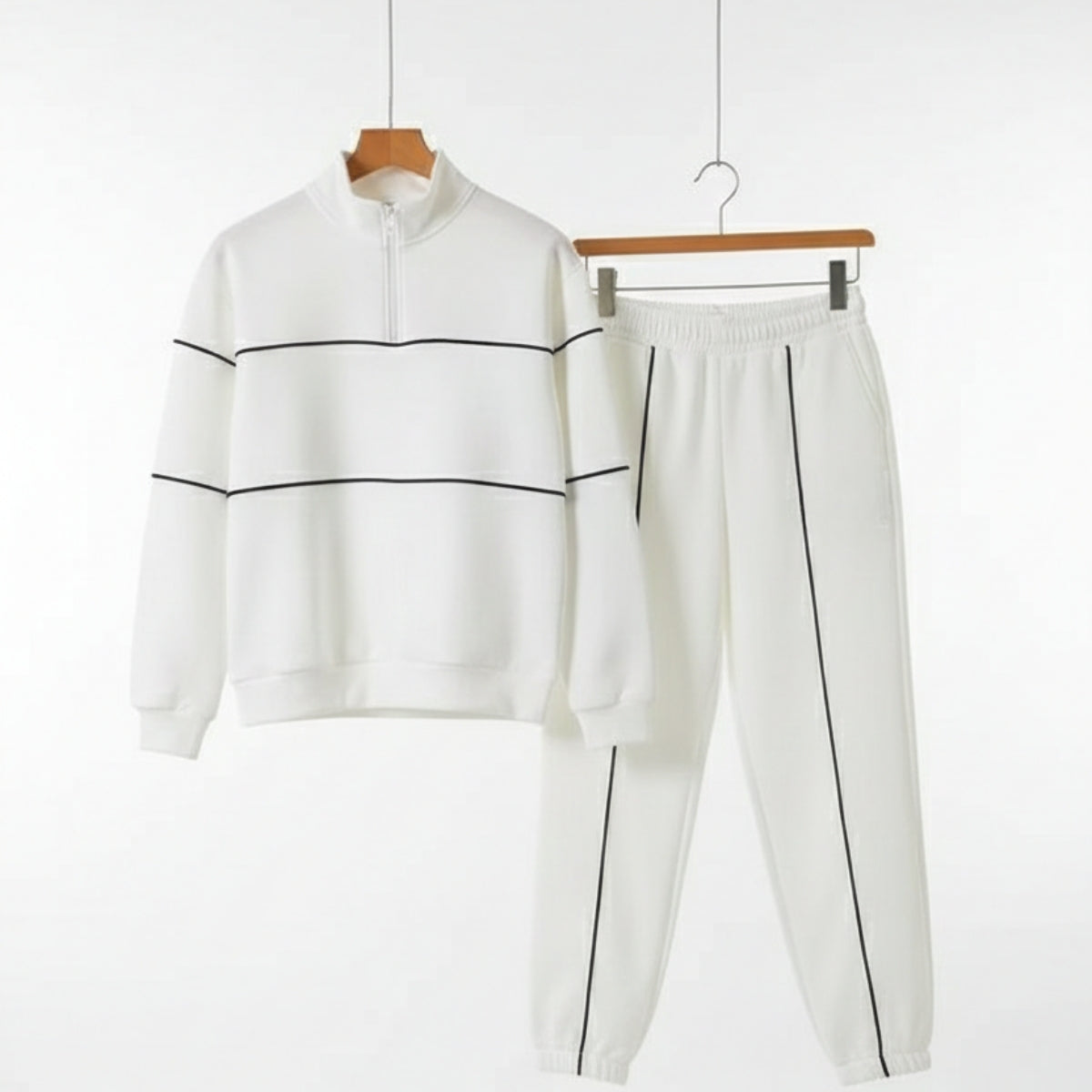 Winter Warmth , Hot Style Crop Co-ords | White | CSS-42