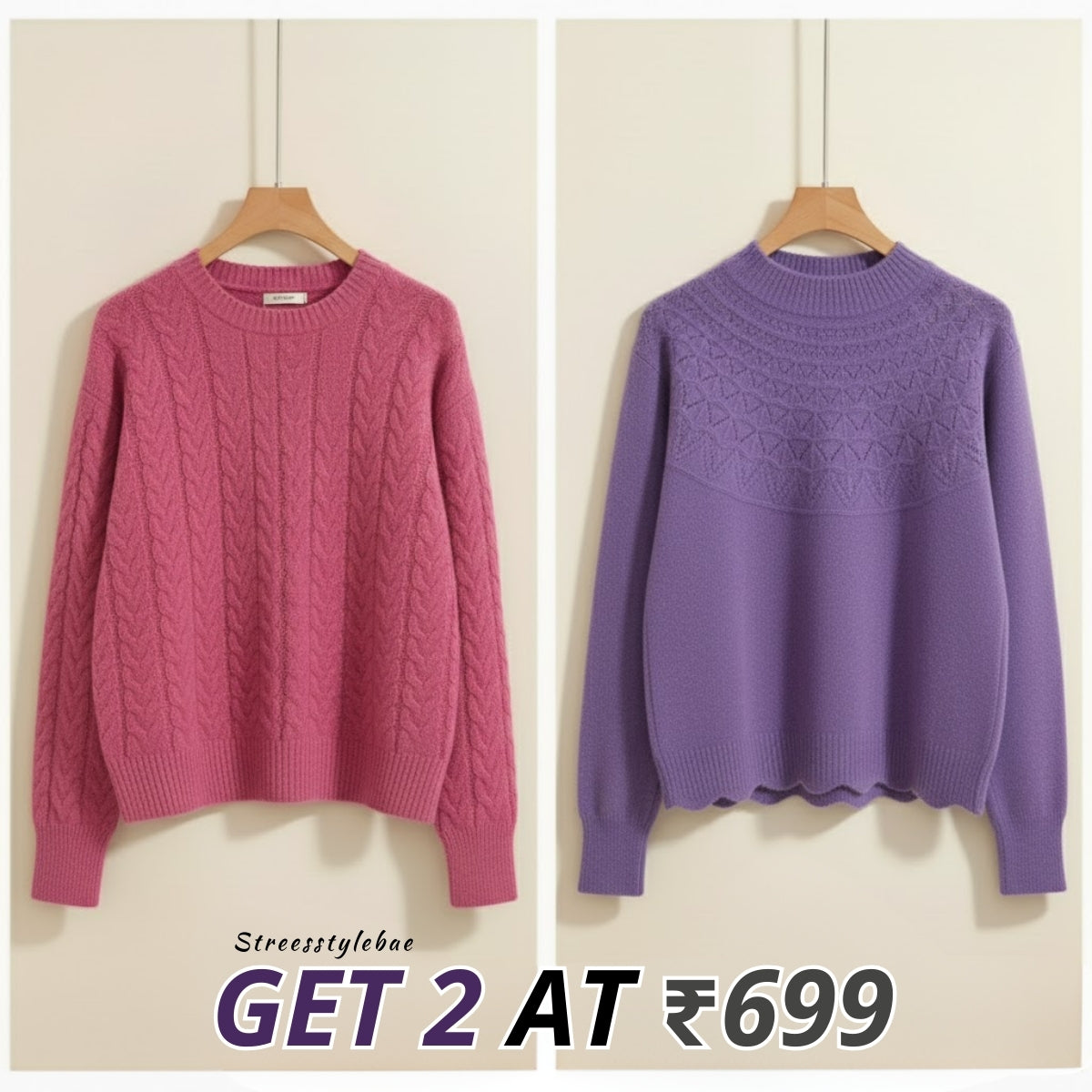 Lightweight Cozy Combo Sweaters for Women |CCS-019