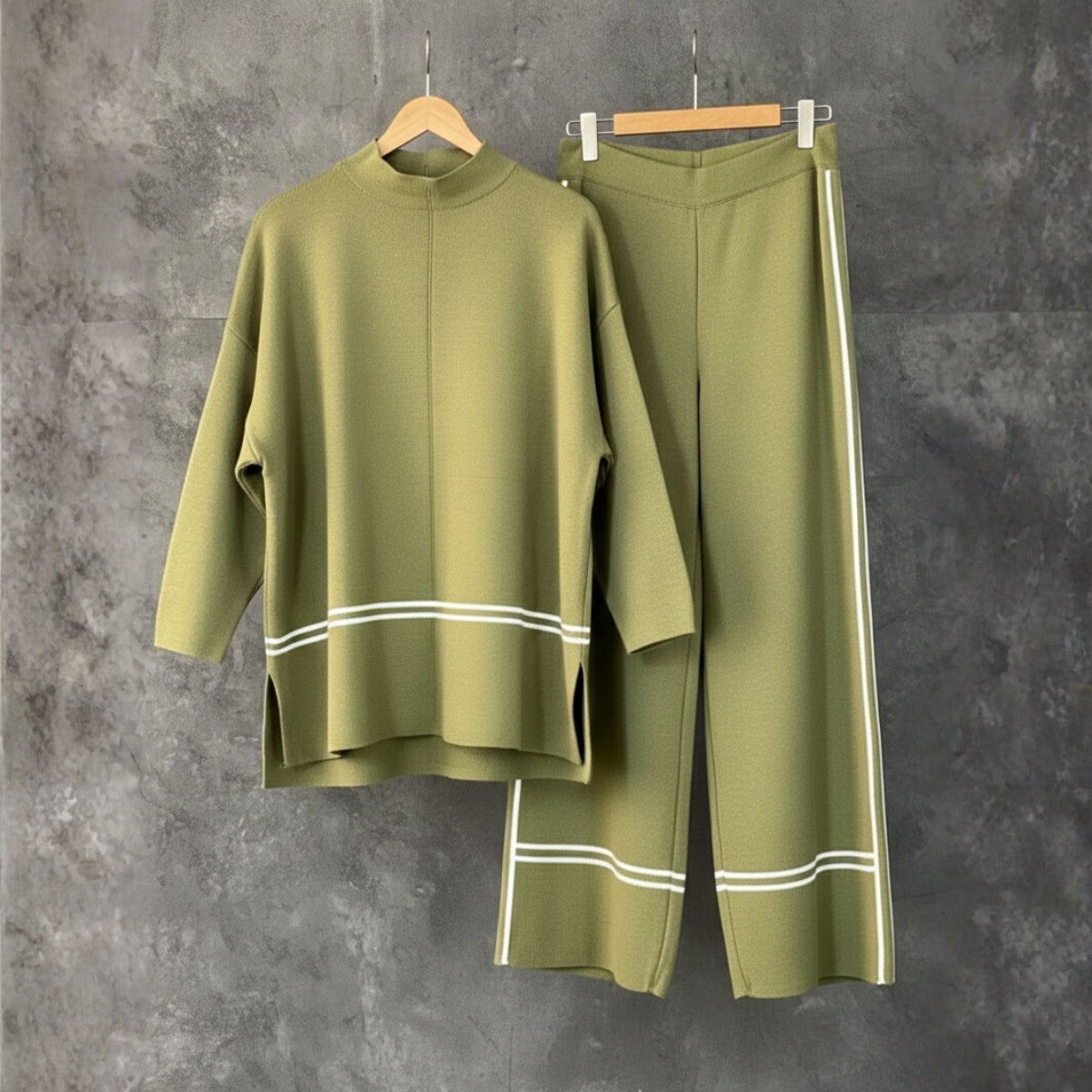 Winter Warmth , Hot Style Crop Co-ords | Green | CSS-43