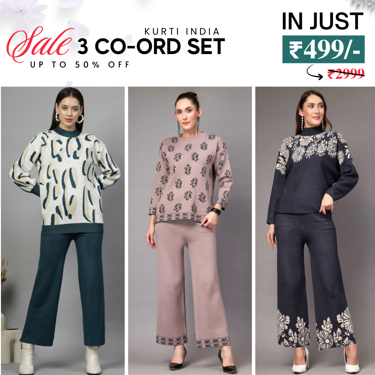 Winter Warmth Trio | Stylish 3-Piece Women’s Co-Ord Set | WC-03
