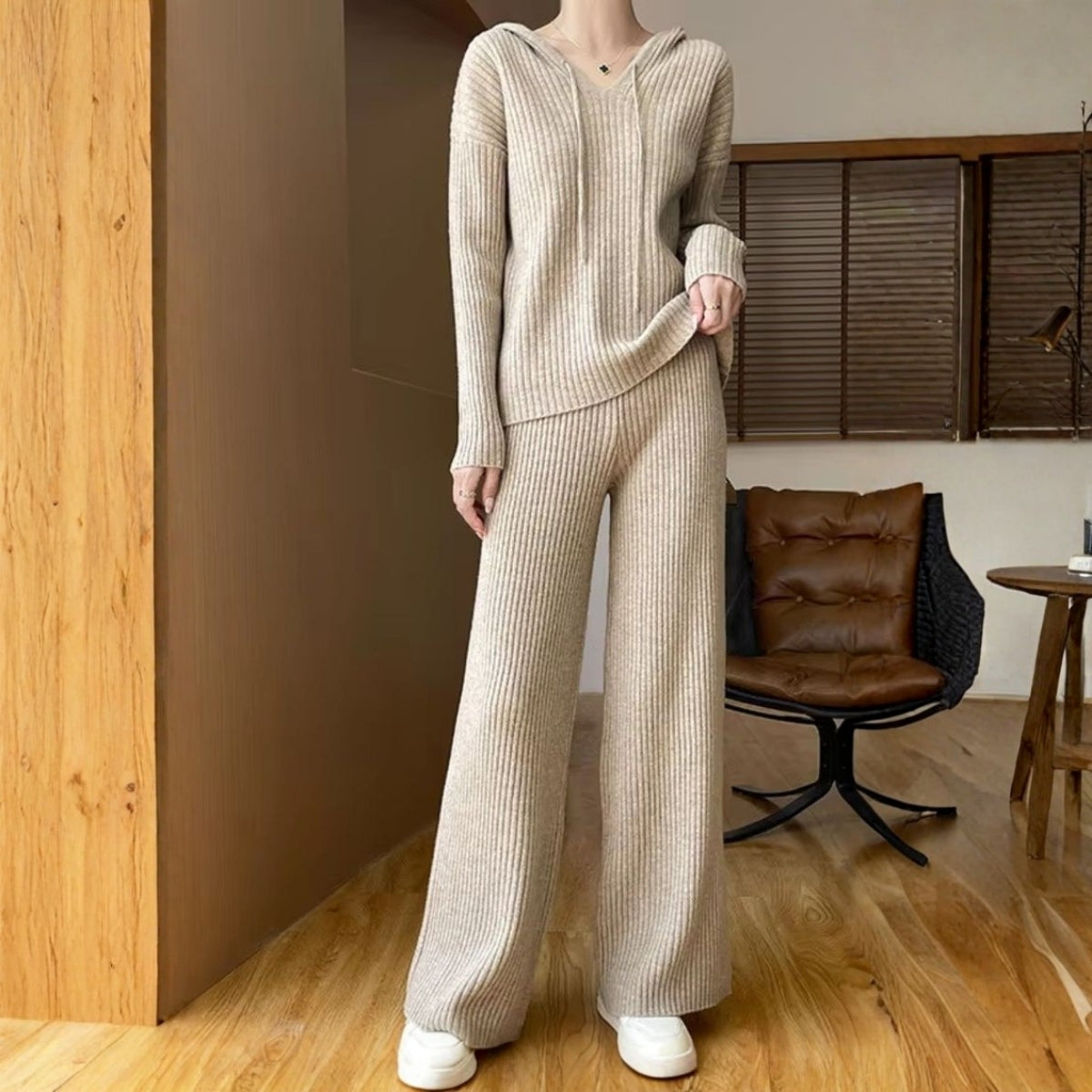 Winter Warmth , Hot Style Crop Co-ords | Warm-Beige | CSS-45