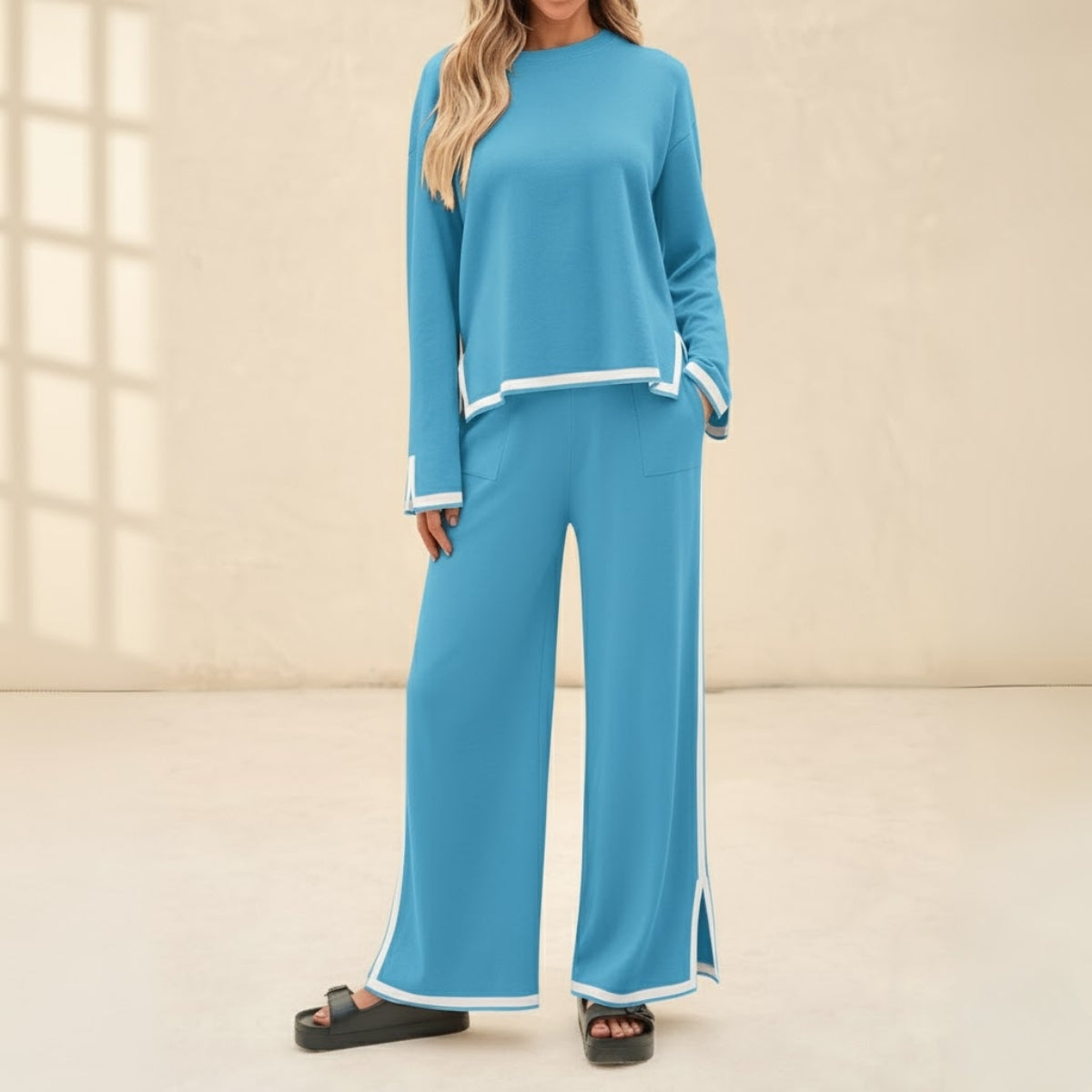 Winter Warmth , Hot Style Co-ords | Sky-Blue | CSS-32