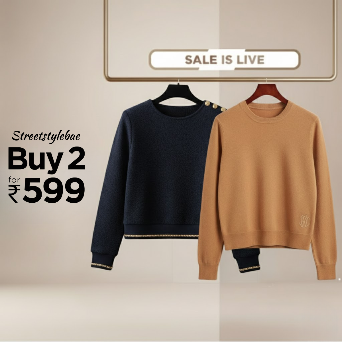 Combo of 2 Women's Cozy Sweatshirts | Stylish Winter Pack | SS-14