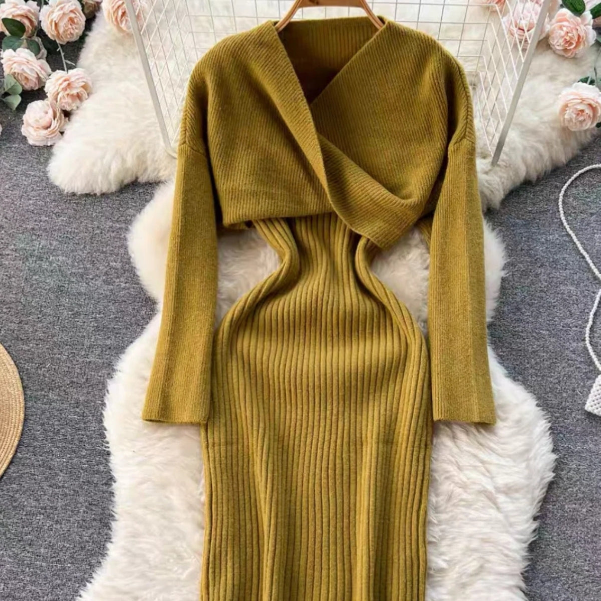 Classic Women's Winter Dress – Soft Fabric & Seasonal Style | WWD-09