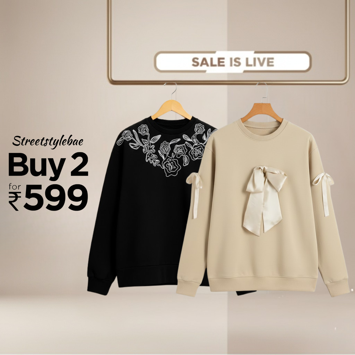 Combo of 2 Women's Cozy Sweatshirts | Stylish Winter Pack | SS-15