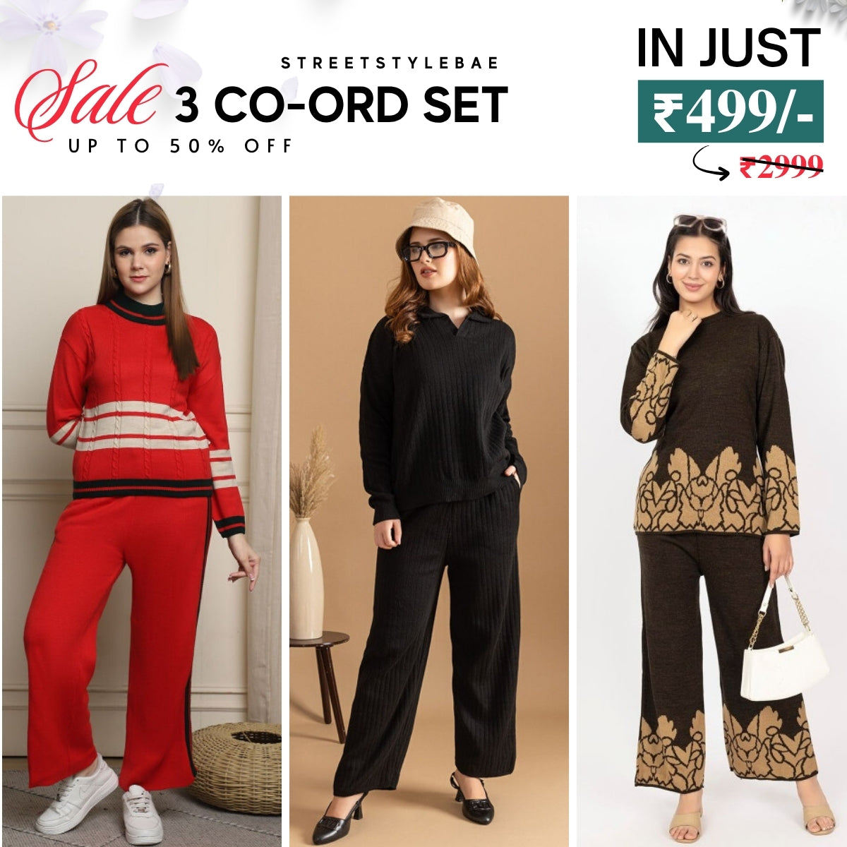 Winter Warmth Trio | Stylish 3-Piece Women’s Co-Ord Set | WC-06