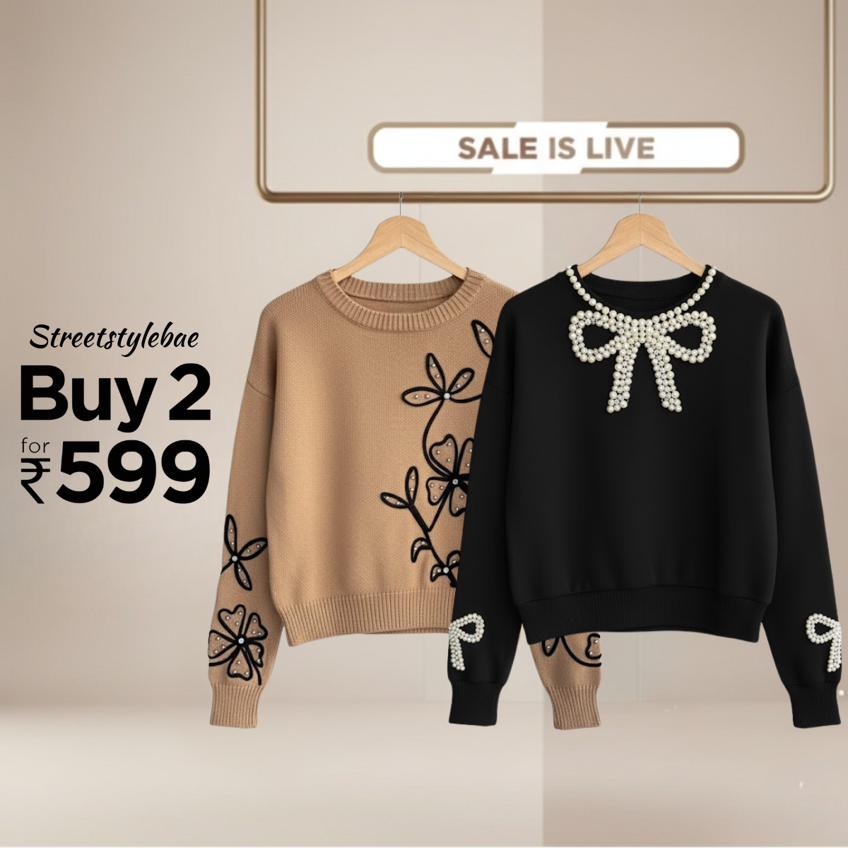 Combo of 2 Women's Cozy Sweatshirts | Stylish Winter Pack | SS-17