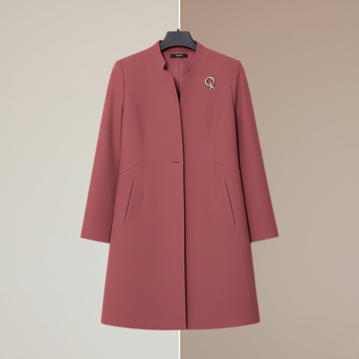 Women's Winter Trench Coat - Stylish & Warm | Pink | TC-03