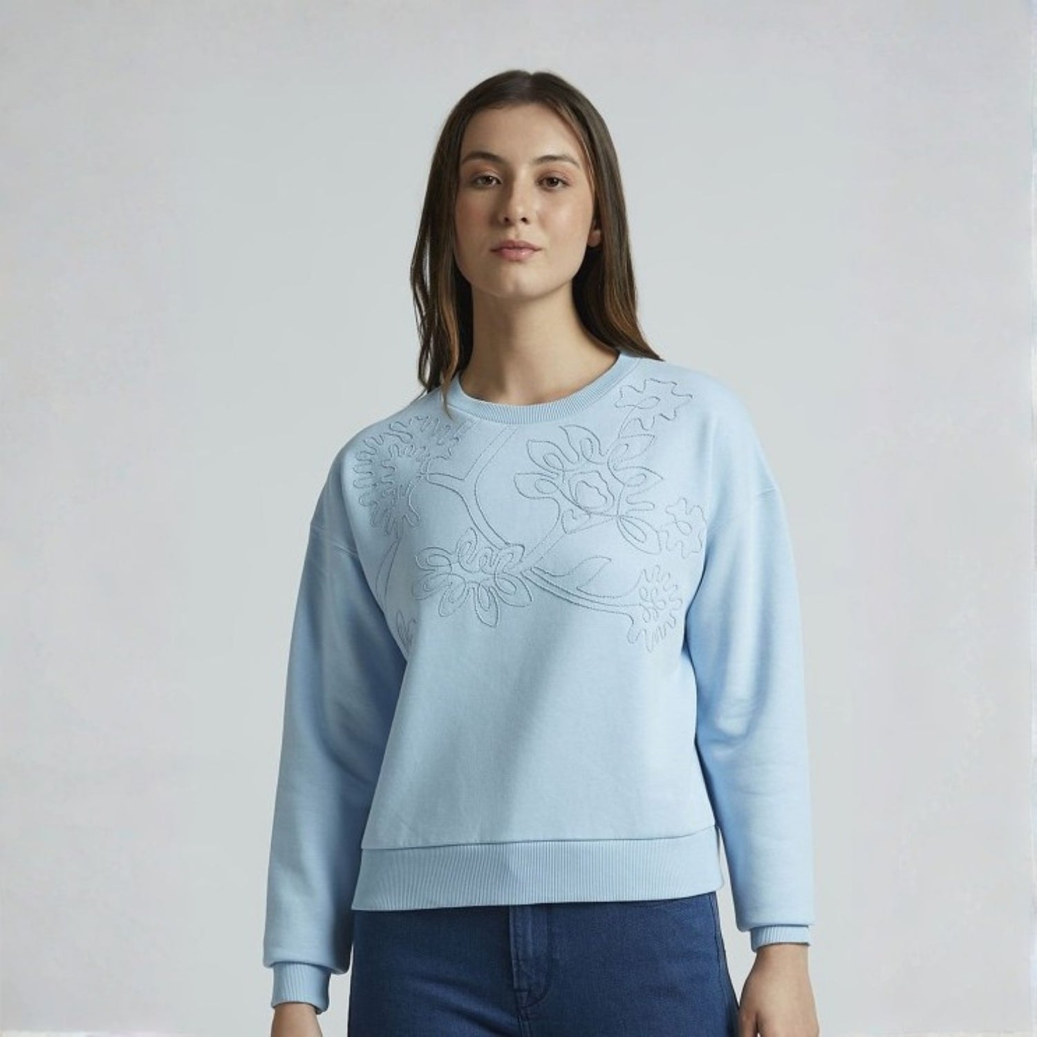 2 Stylish Sweatshirts in Beige & Sky-Blue| Soft, Cozy & Trendy | Up to 50% Off |SS-06
