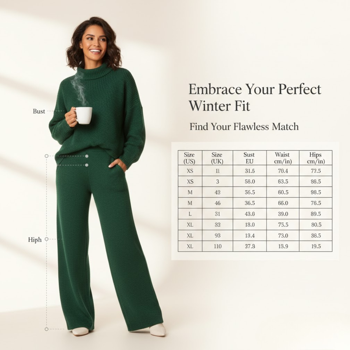Winter Warmth Trio | Stylish 3-Piece Women’s Co-Ord Set | WC-01